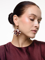 Серьги "Brush Bordo Pearl" Gold