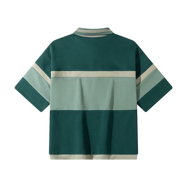 Поло зеленый/песочный/хаки - фото 2