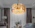 Подвесная люстра TR5071/6 GD/TI/CL золото/янтарь/прозрачный E14/6 max 40W D500*950