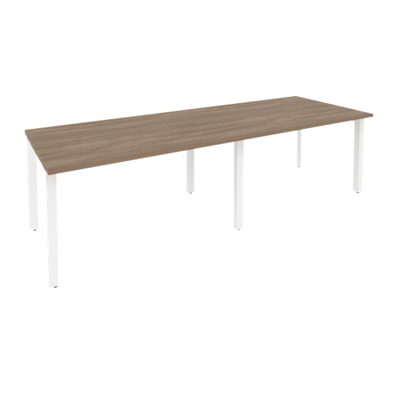 Onix Стол переговорный O.MP-PRG-2.3 Дуб Аризона/Металл Белый 2760*980*750