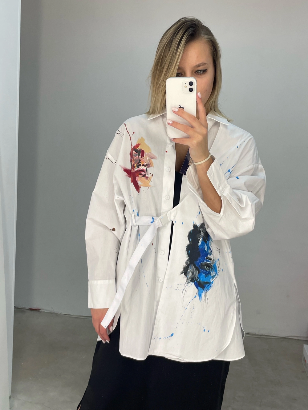 Рубашка с ручной росписью