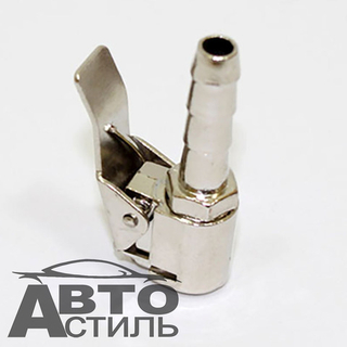 Наконечник на насос прищепка Кинг С клапаном Белый длинный (13468\47826\2180