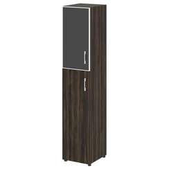 Yalta Шкаф узкий LT.SU-1.7 R (L) black Дуб Мали/Стекло Black 400*450*1987