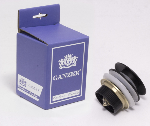 Донный клапан на ванну 1"1/2 (чёрный) GANZER