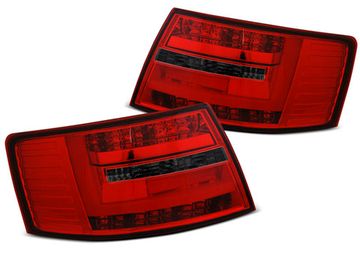 Задние фонари RED SMOKE LED BAR для Audi A6 C6