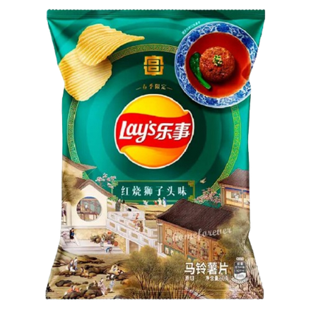 Чипсы Lay's со вкусом шариков из свинины в коричневом соусе