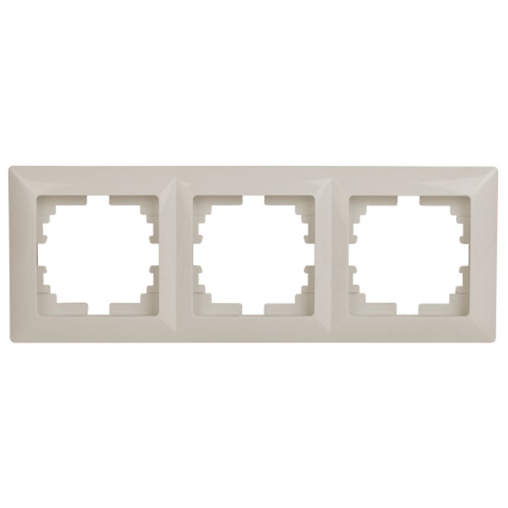 Рамка для розеток и выключателей Intro Solo 4-503-02 на 3 поста, СУ, слоновая кость