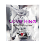 Прозрачное эрекционное кольцо 2,5см с вибратором и хвостом ToyFa Basic 818039-1