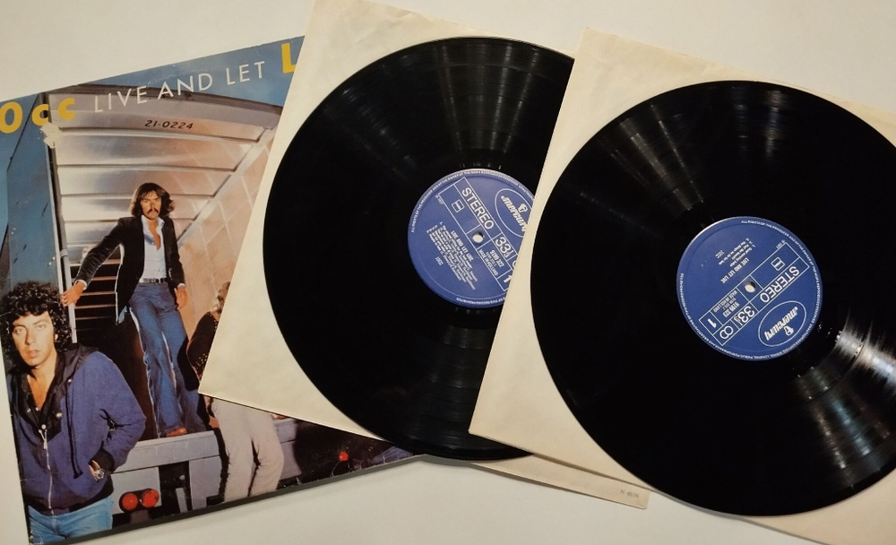 Винтажная виниловая пластинка LP 10cc Live And Let Live (Holland 1977)