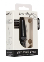 Черная анальная пробка для ношения Slim Butt Plug - 8,3 см. (Цвет: черный)