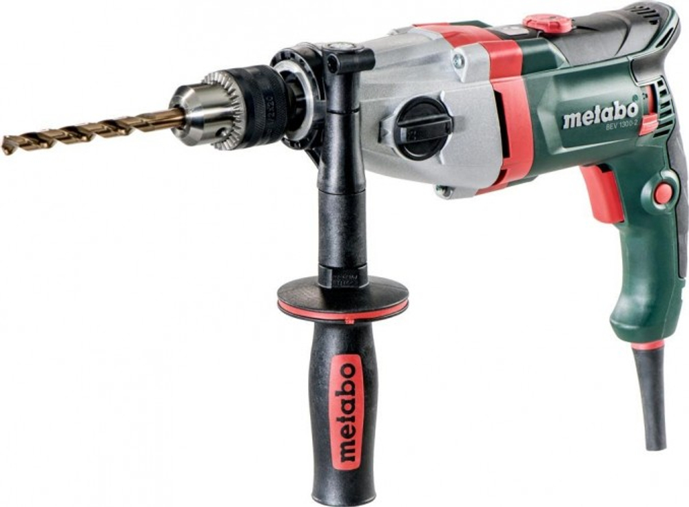 Дрель безударная сетевая METABO BEV 1300 - 2 (ЗВП) двухскоростная  600574000