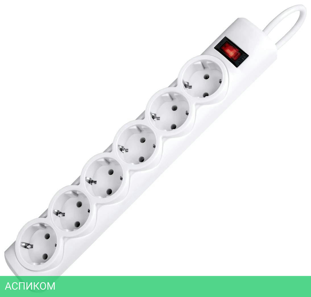 Сетевой фильтр Defender DFS 151 белый (99489)