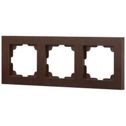 Рамка для розеток и выключателей Intro Accent 6-503-10 на 3 поста, СУ, венге