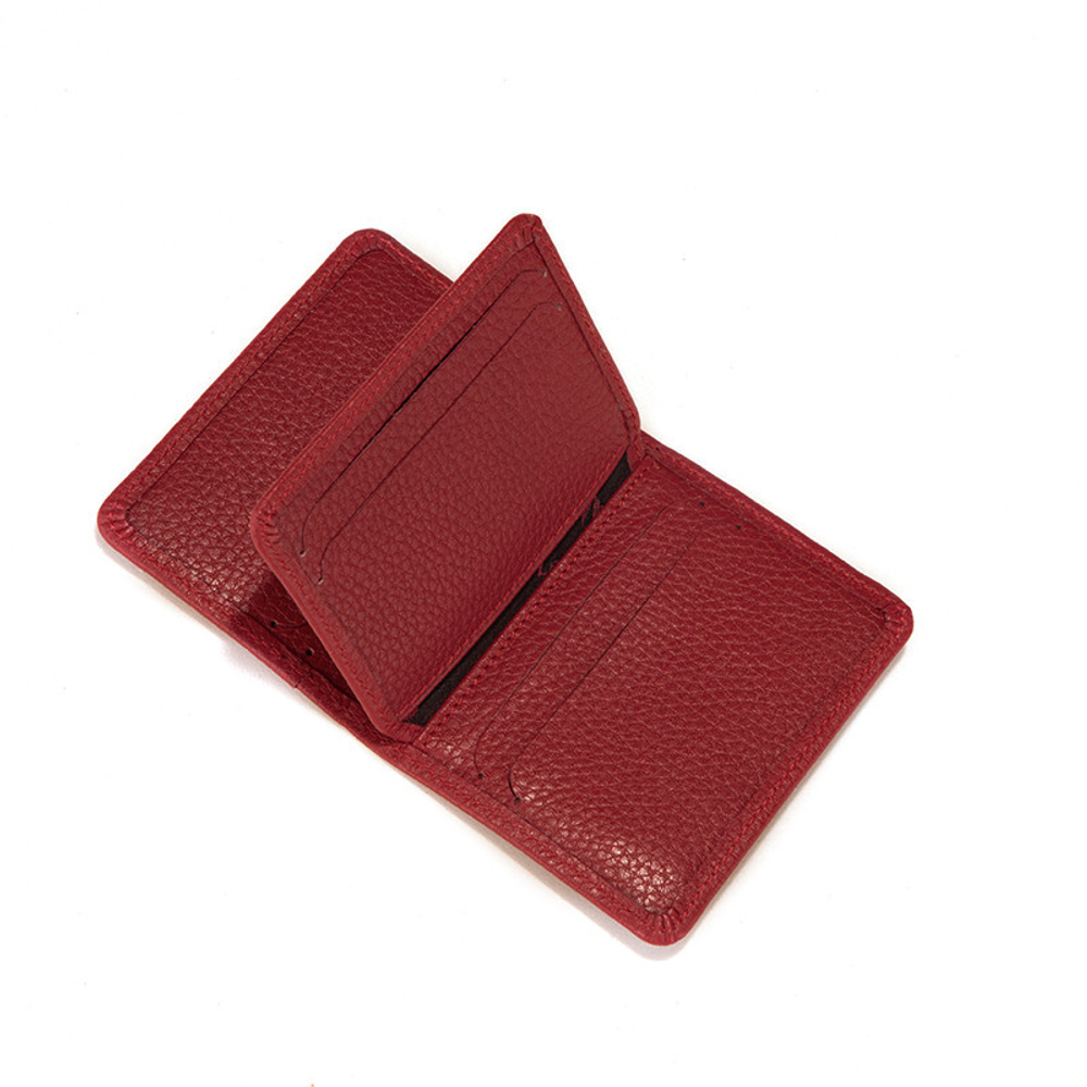 Картхолдер натуральная кожа Mashad Leather G5057 594 красная кредитница для карт