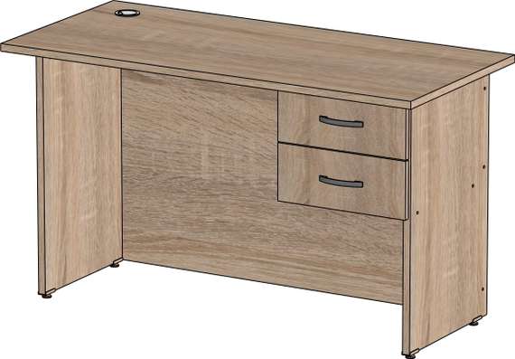 Стол письменный 2 ящика Стандарт- дуб сонома