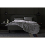 Простыня на резинке из страйп-сатина из коллекции essential, 200х200х30 см