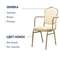Стул Хит 20мм, с подлокотниками, арш бежевый, шампань