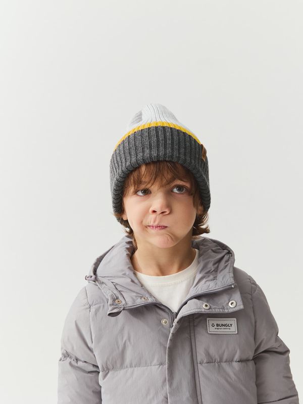 Шапка тыква из смесовой шерсти однослойная Колор блок 