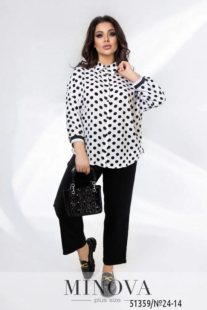 Блуза 24-13-Молочный Minova