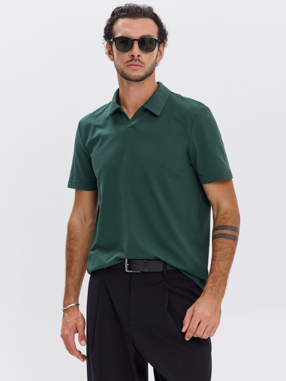 Футболка-поло трикотажная повседневная