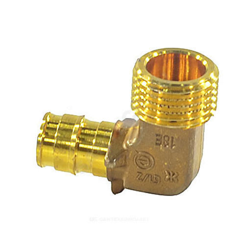 Угольник для PE-X труб радиальный латунь Дн 32х1" НР Q&E Uponor 1047877