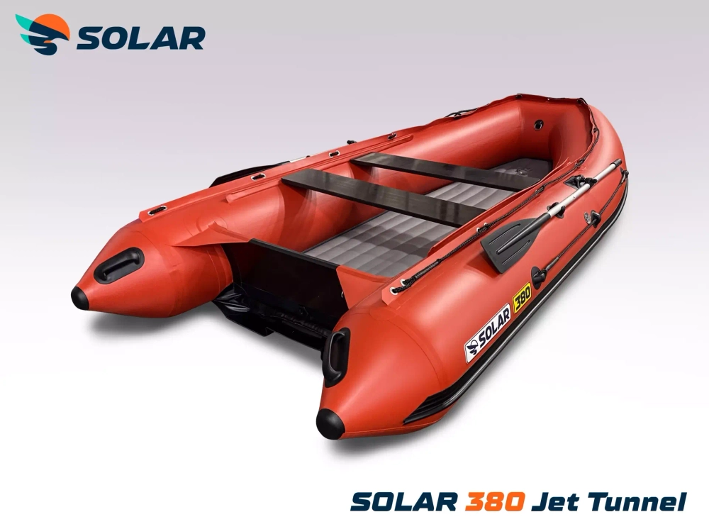 Надувная ПВХ лодка SOLAR 380 jet tunnel