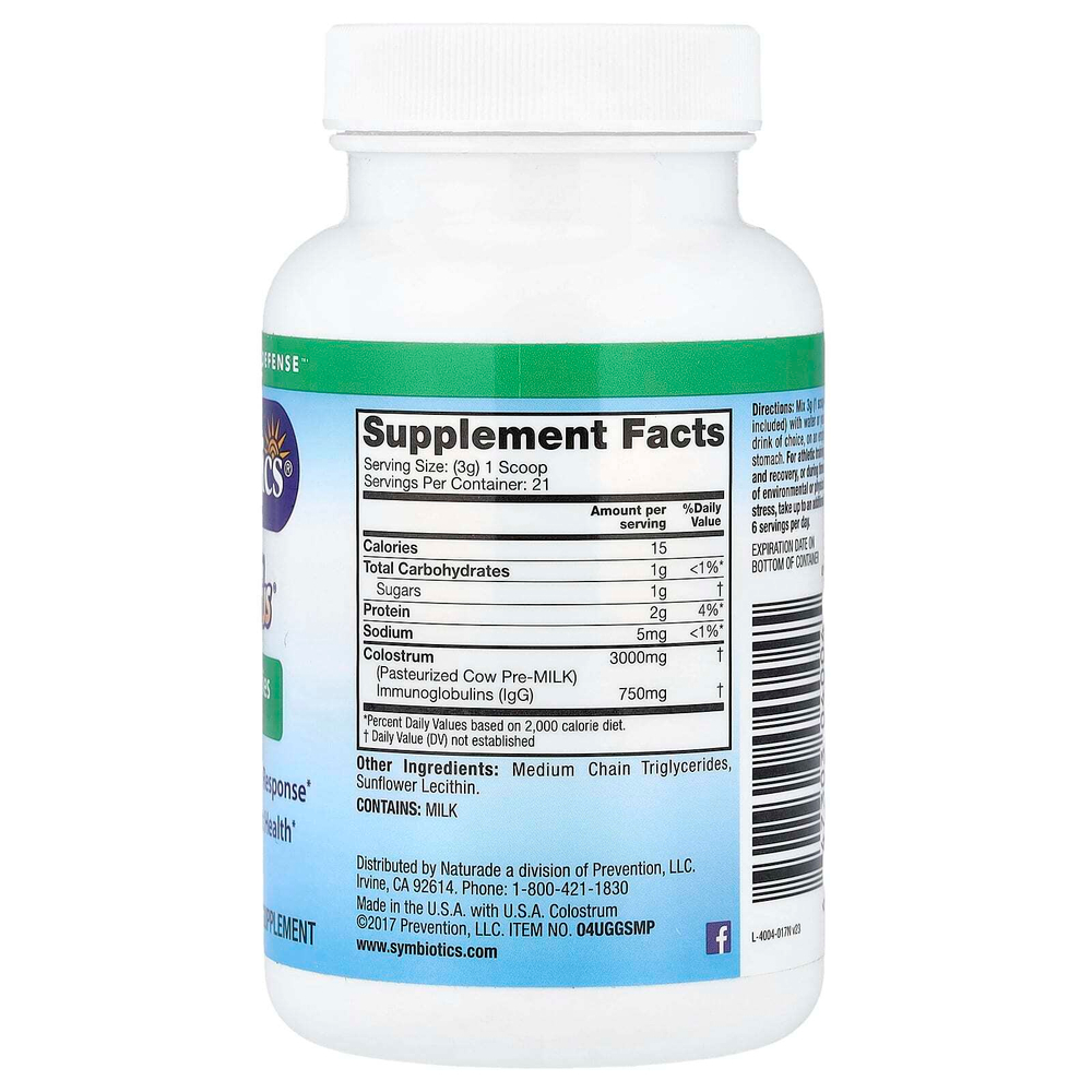 Symbiotics, Colostrum Plus®, порошок, 63,8 г (2,25 унции)