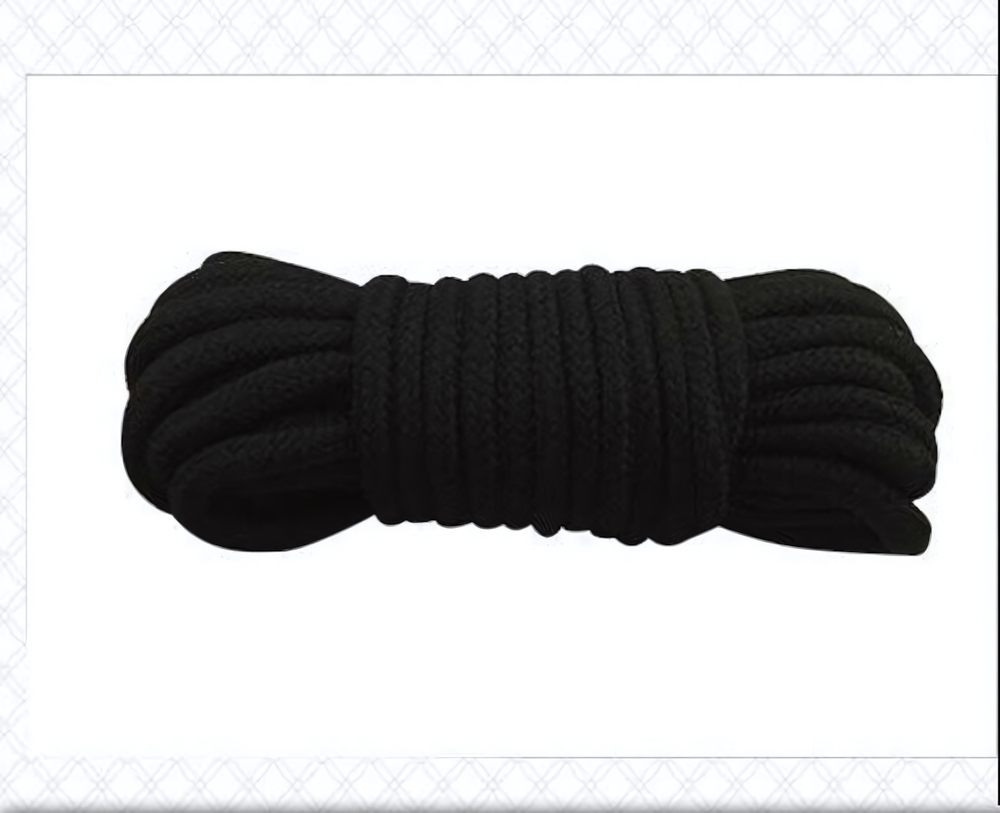 Веревка для бондажа 10 метров ROSYLAND черная (Цвет: черный)