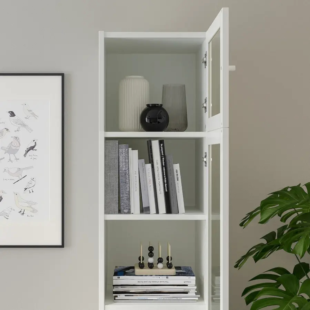 Стеллаж - IKEA BILLY, 40х42х237 см, белый/стекло, БИЛЛИ ИКЕА