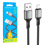 Кабель USB - Lightning BOROFONE BX83 Silicone (черный) 1м