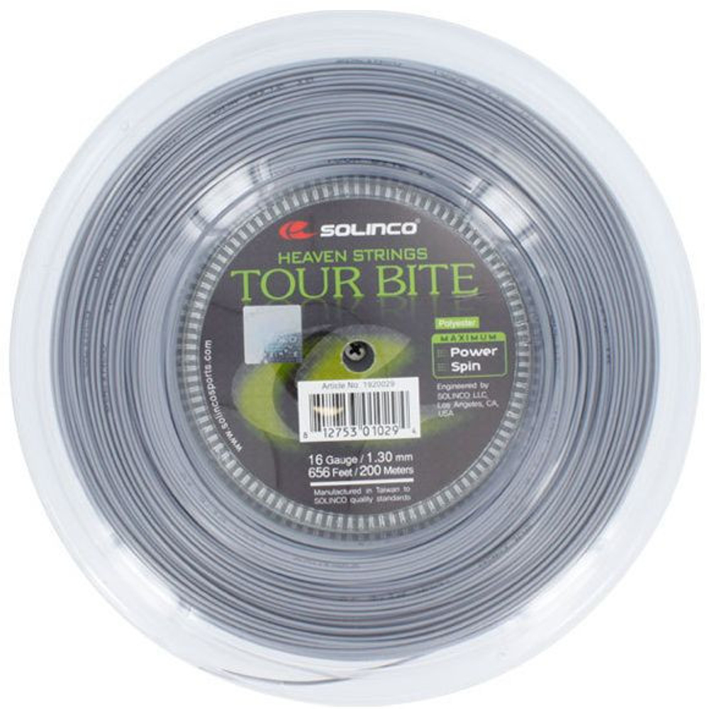 Теннисные струны Solinco Tour Bite (200 m) - серый