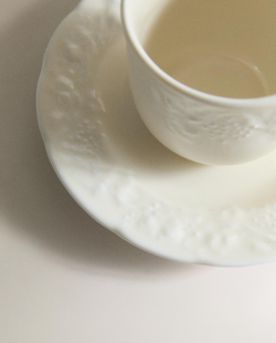 Zara Home чайная пара из фарфора, цвет кремовый, 11 см