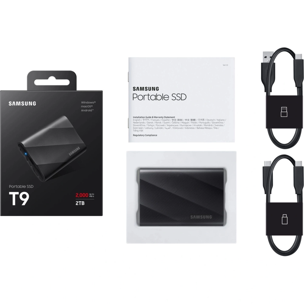 Внешний SSD Samsung 2TB T9 (MU-PG2T0B/WW) черный