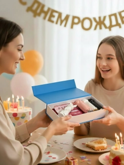 Подарочная коробка с крышкой на магните купюрница