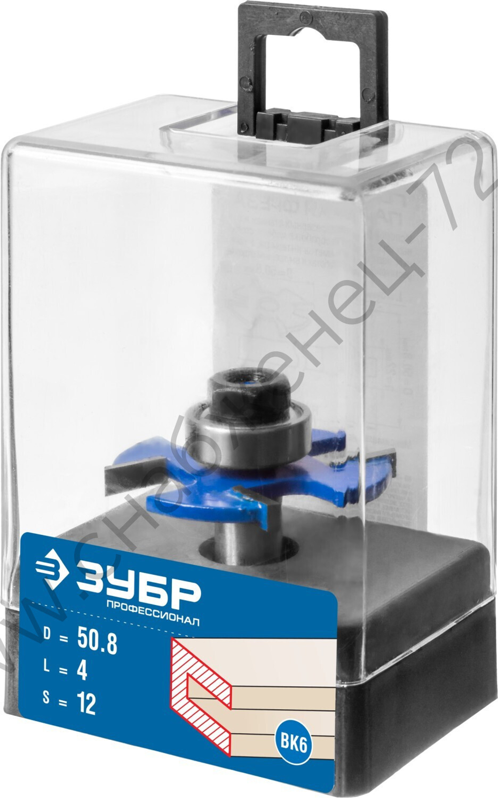 ЗУБР 50,8x4мм, хвостовик 12мм, фреза горизонтально-пазовая