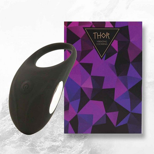 Черное эрекционное виброкольцо 4,5см Feelz Toys Thor Cockring Black