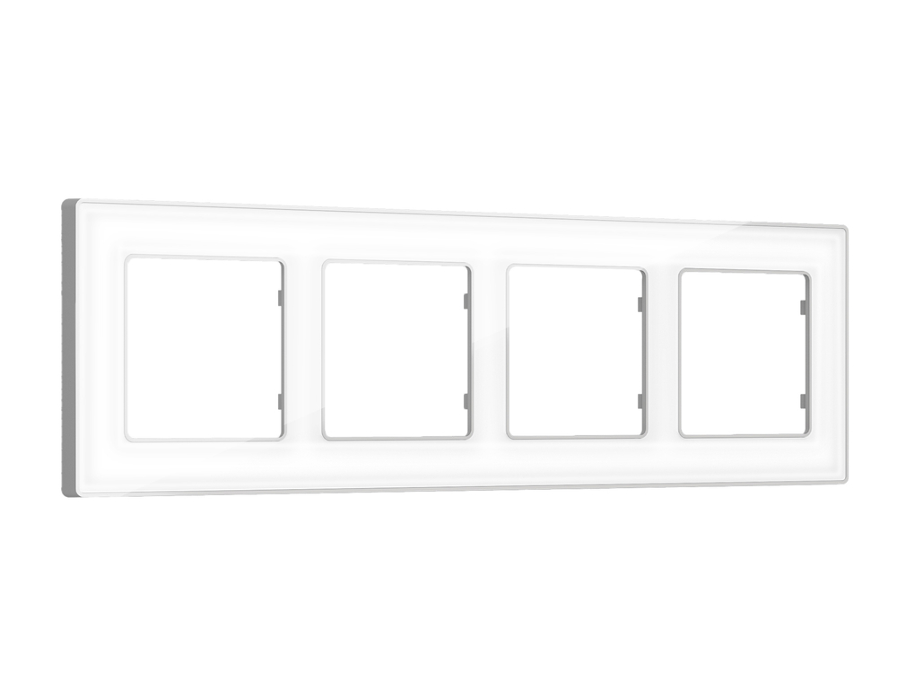 AF580134 Рамка ALFA Arctic (Белый Стекло органическое/Серебро) 4-ая