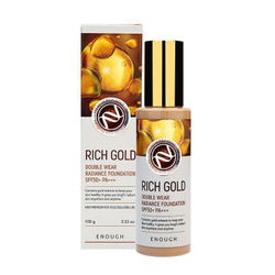 "ENOUGH" Тональная основа с золотом для сияния кожи"RICH GOLD", 100 гр