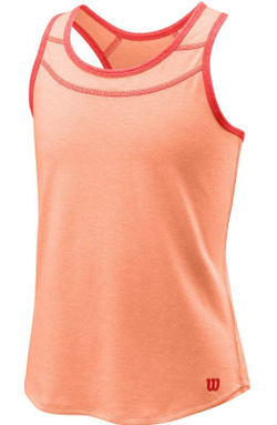 Футболка для девочки теннисная Wilson G Competition Tank - papaya