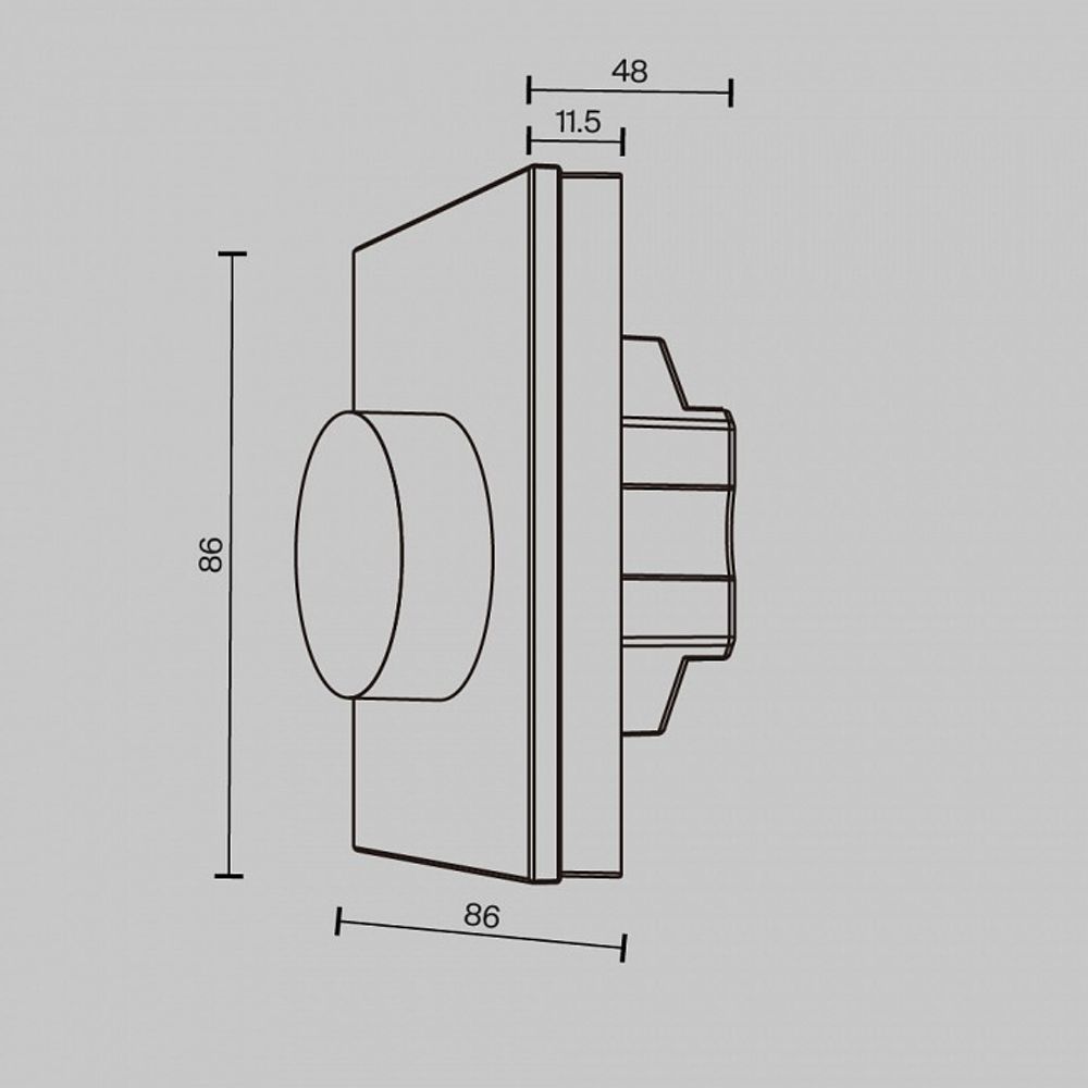 Панель-диммер сенсорный встраиваемый Maytoni TRIAC 731004