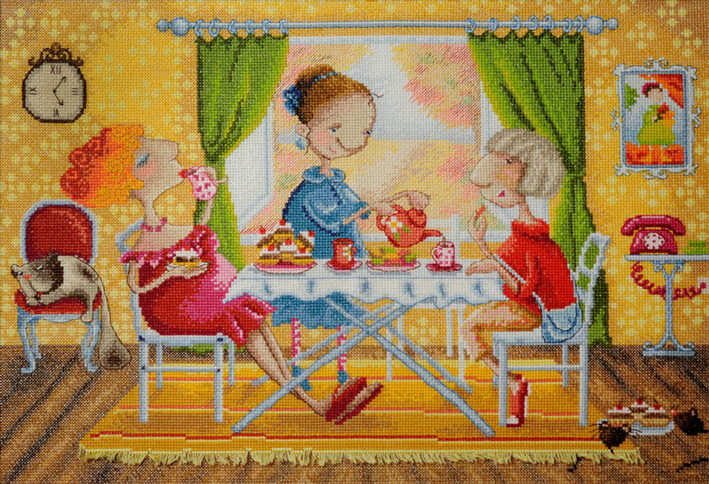 Набор для вышивания "Подружки" Elina Ellis illustration 40 х 28 см (Россия)