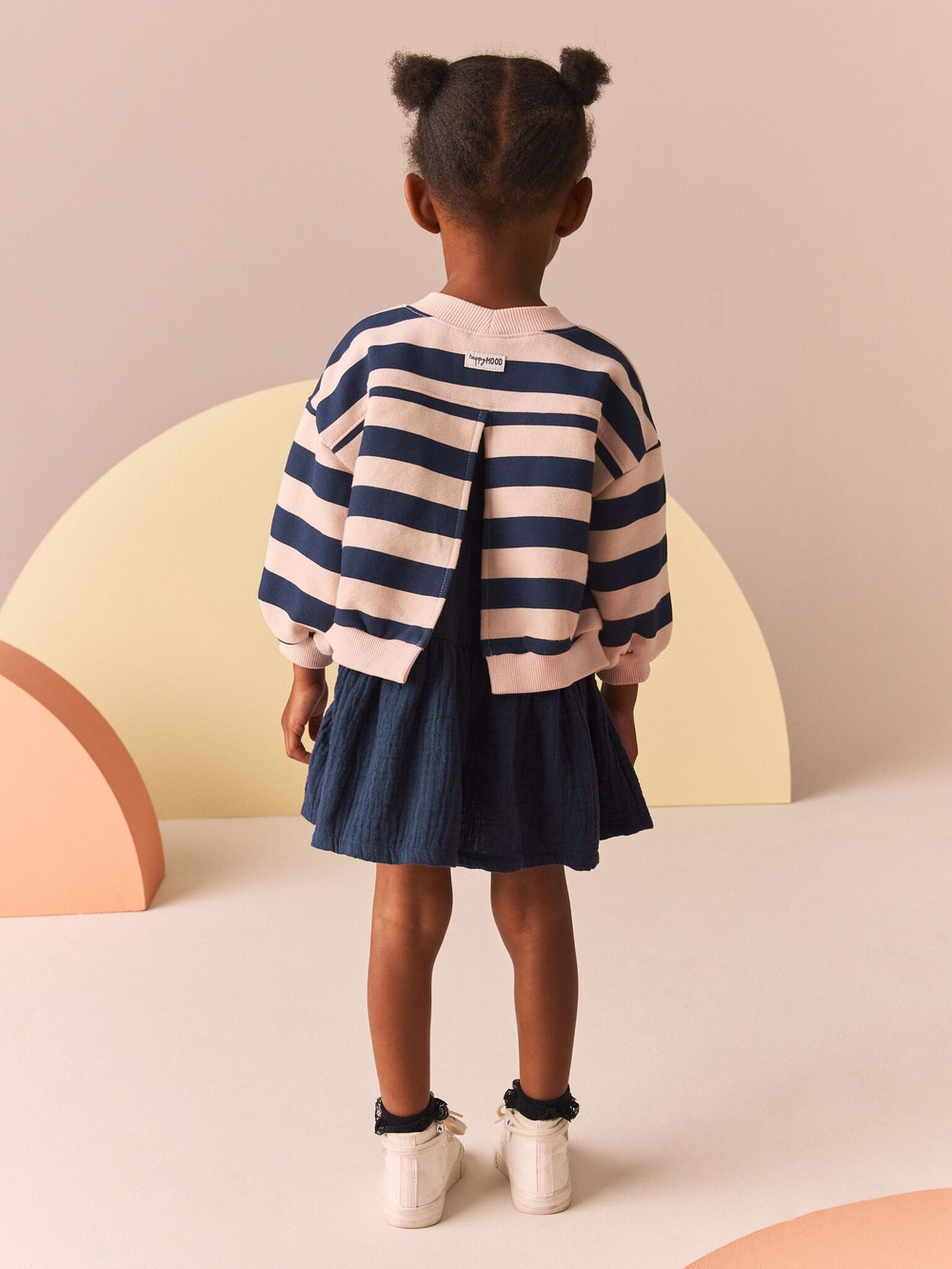 Толстовка и юбка в комплекте для девочки Next B02-535, Молочный, Синий