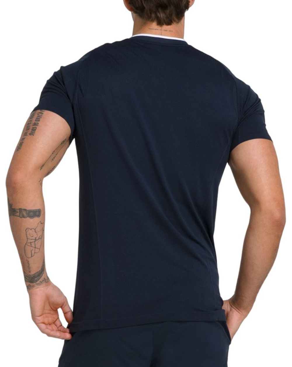 Мужское теннисное поло Wilson Players Seamless Zip Henley 2.0 - небесный