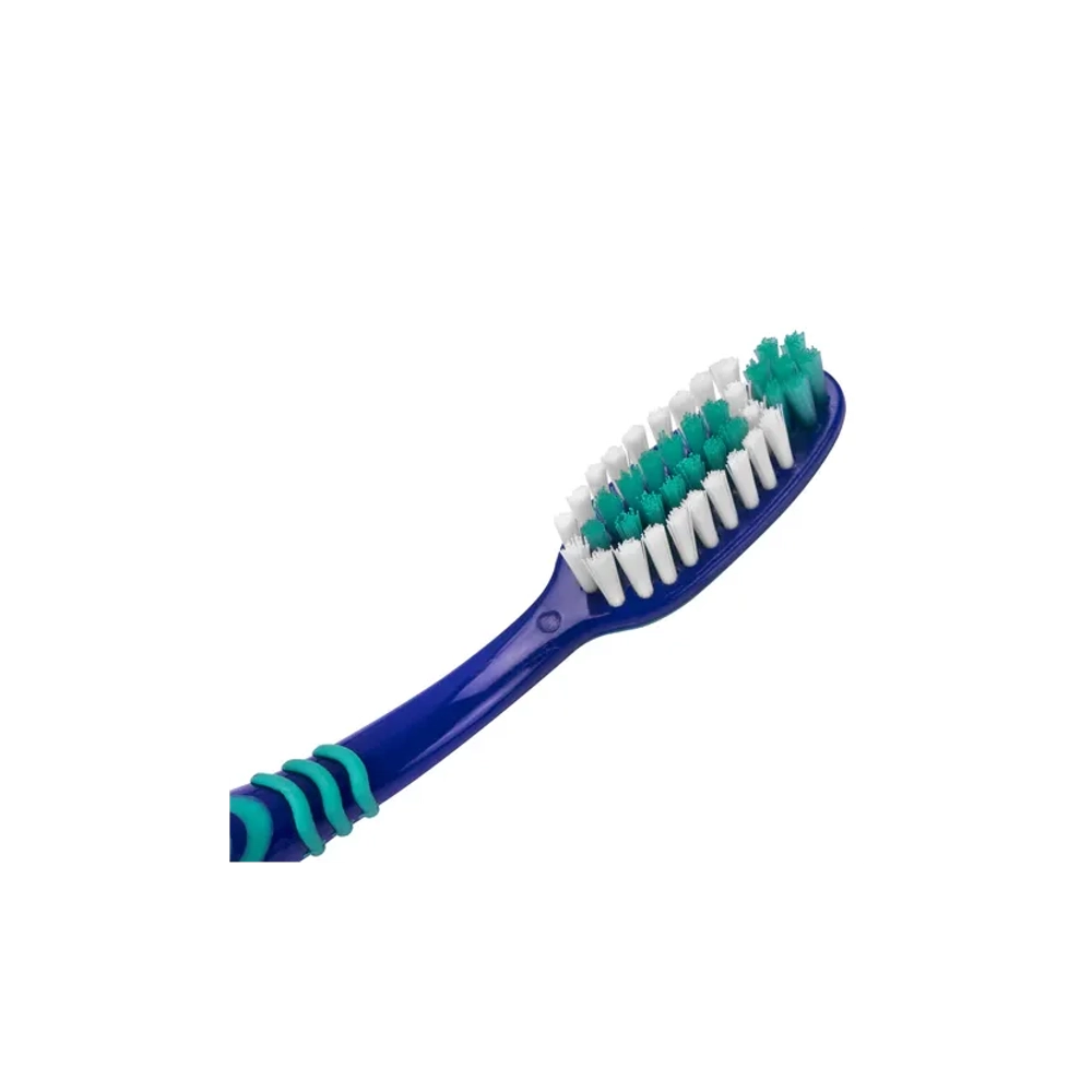 Зубная щетка средней жесткости, с чисткой языка, гибкая, КОМПЛЕКТ 4 шт., LAIMA DENT, 609323