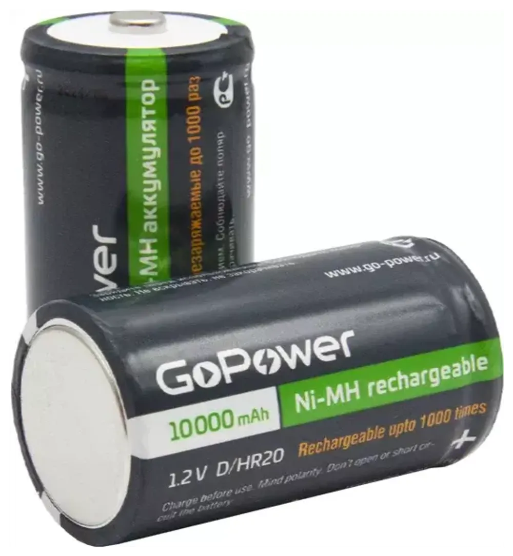 Аккумуляторная батарея GoPower R20 D 10000mAh   1/6/48