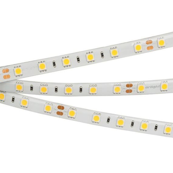 Светодиодная влагозащищенная лента Arlight 14,4W/m 60LED/m 5060SMD теплый белый 5M 015279(2)