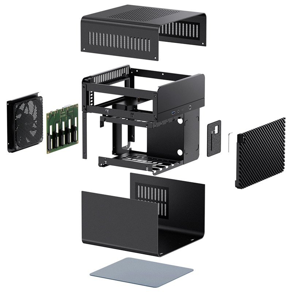 Корпус JONSBO N2, ITX, черный (без БП)