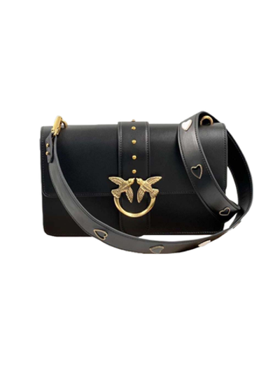 CLASSIC LOVE BAG SIMPLY MINI HEARTS - black/gold