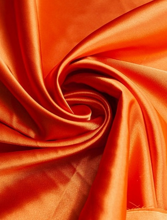 Атлас, оранж, глянцевый, стрейч
