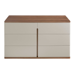 Комод Angel Cerda 7168/MC2320DR из серого лака и орехового дерева